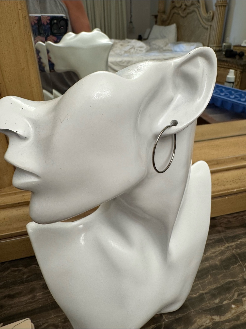Simple Silver Hoop Earring - Minimal Circle Hoop